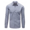 Pánská společenská košile šedé barvy s dlouhým rukávem