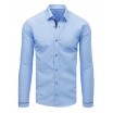 Pánská košile slim fit modré barvy s dlouhým rukávem