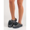 Stylové dámské domácí nasouvací papuče v šedé barvě