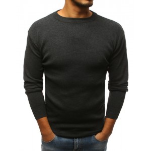 Elegantní svetr pro pány v tmavě šedé barvě