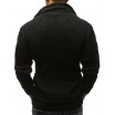 Pletený svetr černé barvy s límcem