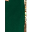 Plesové krátké šaty bez výstřihu v zelené barvě